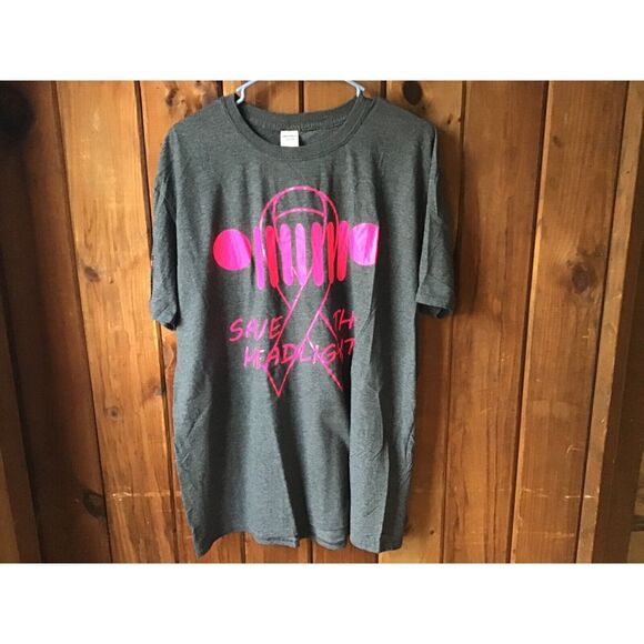 Breast Cancer Awareness Gildan Graphic T Shirt Size XL Gray Short Sleeve - Picture 1 of 8